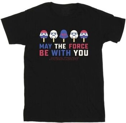 T-shirt May The Force Ice Pops Noir - Star Wars: A New Hope - Modalova