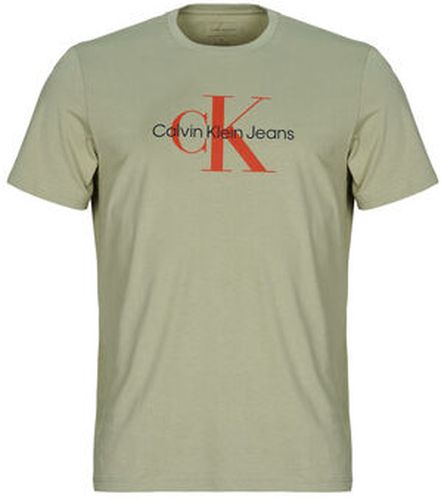 T-shirt Jeans SS HERO MONOGRAM TEE30S EU OPT Vert - Calvin Klein - Modalova