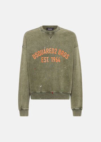 T-shirt Dsquared Sweat-shirt Marble Dyed - Universitaire Vintage Kaki - Dsquared2 - Modalova
