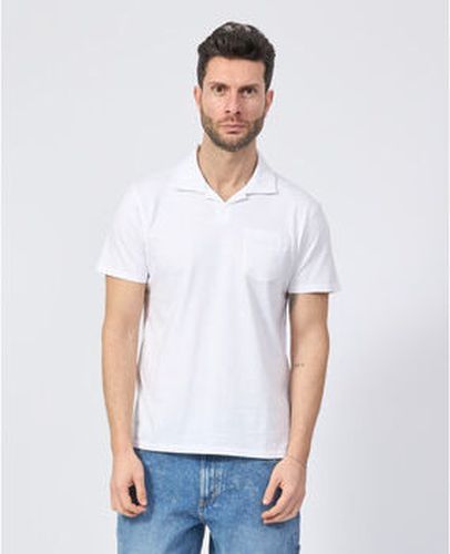 T-shirt Polo en coton sans boutons Blanc - Guess - Modalova