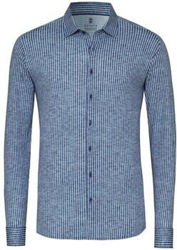 Chemise Shirt Kent Linen Optics Stripes Navy Bleu - DeSoto - Modalova