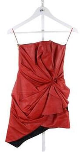 Robe courte Robe en cuir Rouge - Alexandre Vauthier - Modalova