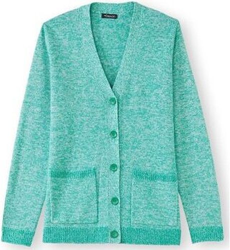 Gilet by - Gilet V maille chinée Vert - Daxon - Modalova