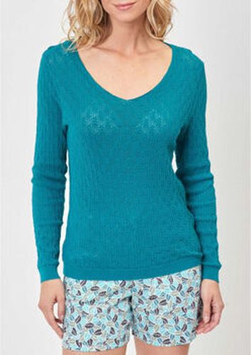 Pull Pull maille ajourée col v BARNAT Bleu - LA FIANCEE DU MEKONG - Modalova