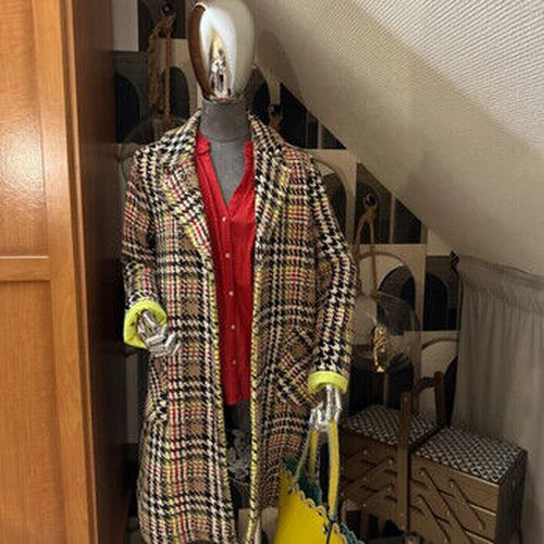 Manteau Manteau ecossais Beige - Summum - Modalova