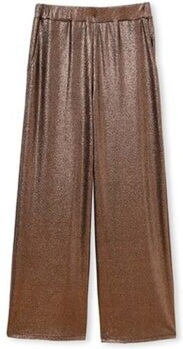 Pantalon by - Pantalon élastiqué irisé Marron - Daxon - Modalova