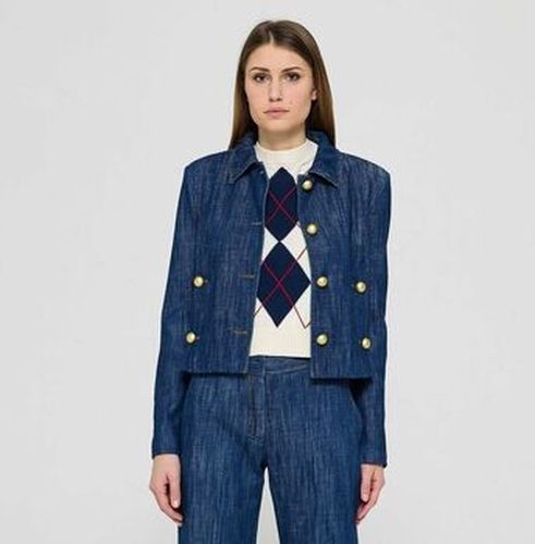 Veste veste courte en jean multicolor - Ermanno Scervino - Modalova
