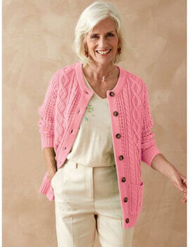 Gilet by - Cardigan maille torsadée Rose - Daxon - Modalova