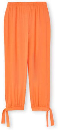 Pantalon by - Pantacourt esprit sarouel maille fluide Orange - Daxon - Modalova