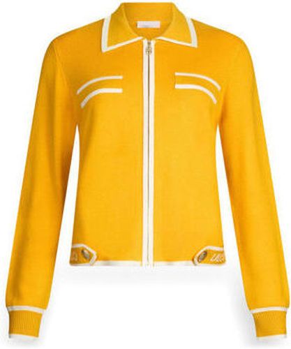 Gilet Cardigan long avec zip Jaune - Liu jo - Modalova