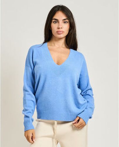 Pull Pull avec encolure en V Bleu - Manila Grace - Modalova