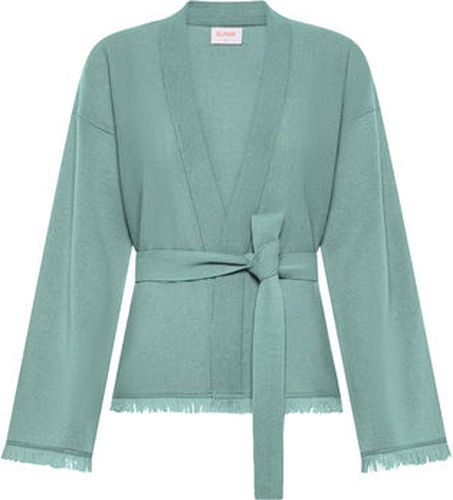 Gilet LONG CARDIGAN FRINGES L/S Vert - Sun68 - Modalova