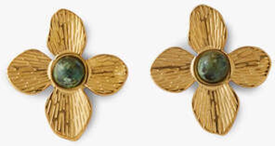 Boucles oreilles Boucles d'oreilles fleur avec pierre Acier Vert - Lollipops - Modalova