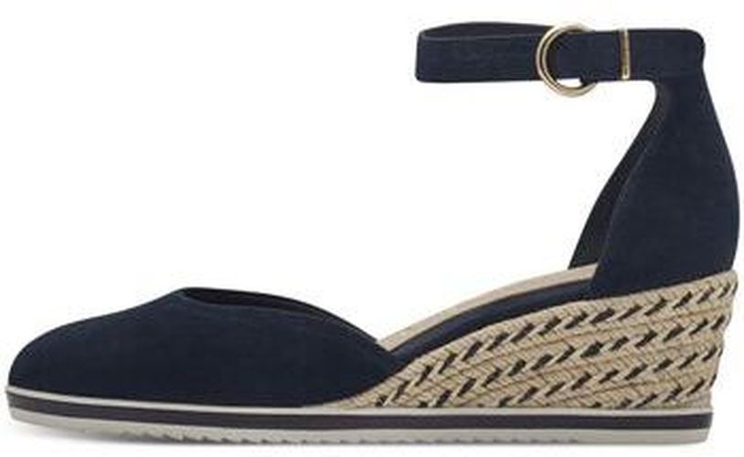 Espadrilles Chaussures, Espadrillas en daim, Talon compensé - 22309 Bleu - Tamaris - Modalova