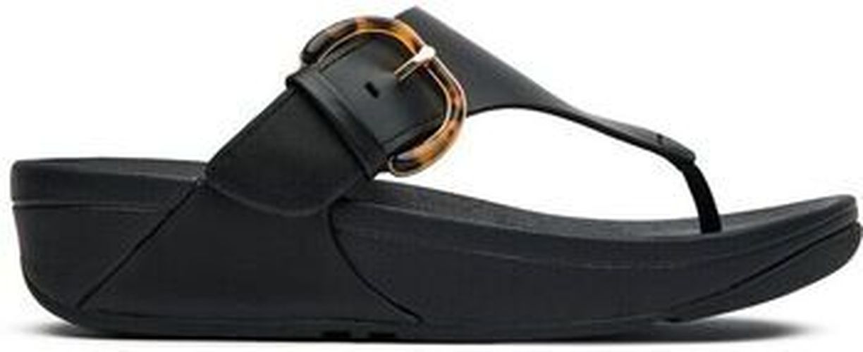 Sandales Lulu Resin Buckle Leather Toe-Post Des Sandales Noir - Fitflop - Modalova