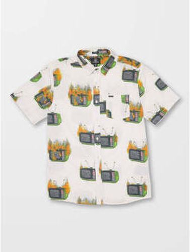 Chemise Camisa Justin Hager Woven Whitecap Grey Blanc - Volcom - Modalova
