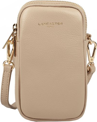 Pochette téléphone en cuir Dune Beige - Lancaster - Modalova