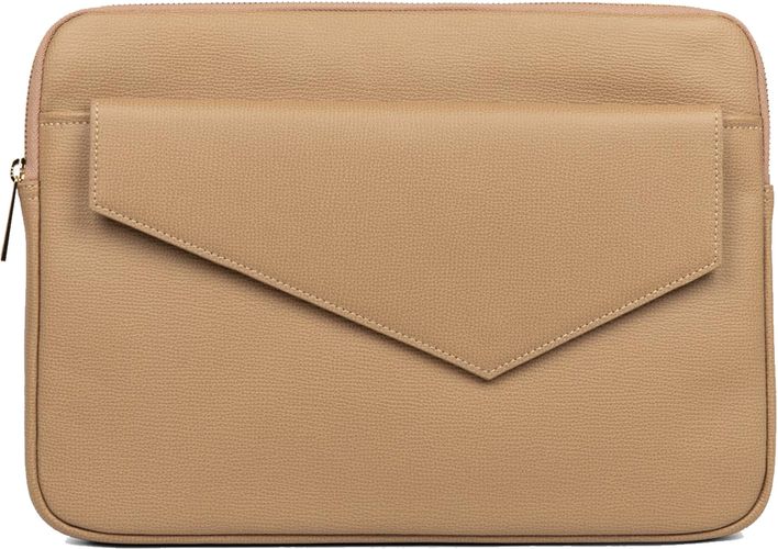 Pochette ordinateur en cuir Zoé Beige - Lancaster - Modalova