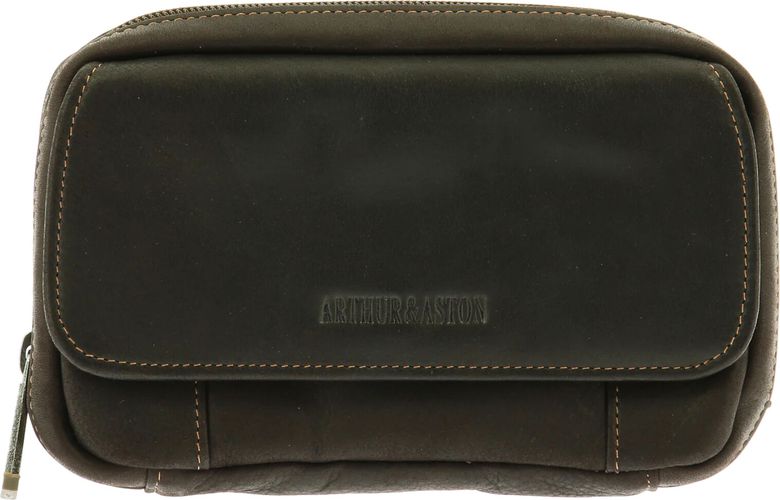 Pochette ceinture à pression Louis cuir gras Arthur & Aston Chataigne - Arthur et Aston - Modalova