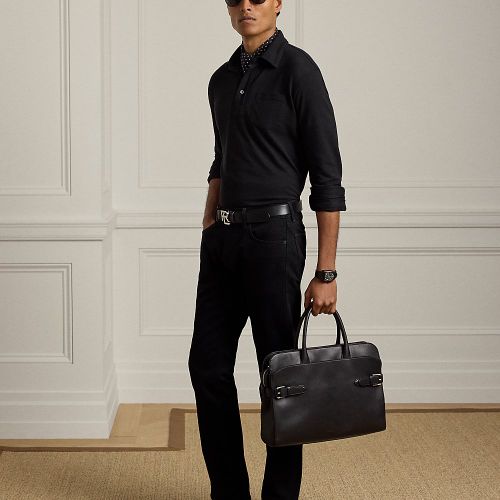 Trousse citadine Bedford en vachette - Purple Label - Modalova