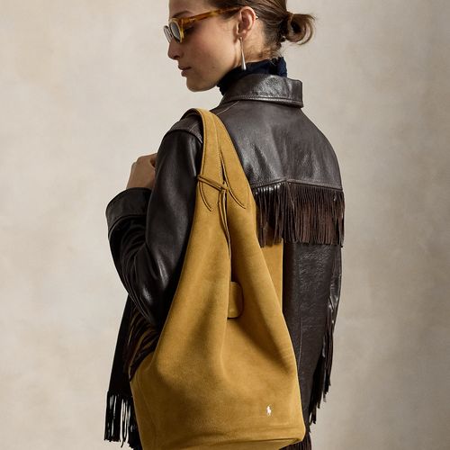 Grand cabas Polo Play en daim - Polo Ralph Lauren - Modalova
