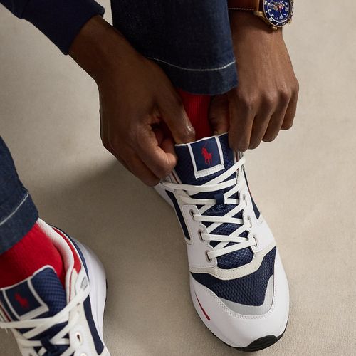 Baskets Train 89 V2 à pans en daim - Polo Ralph Lauren - Modalova