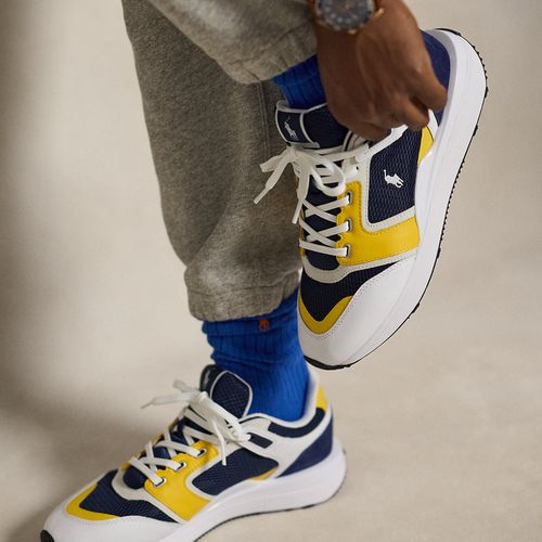 Baskets Train 89 V2 à pans en daim - Polo Ralph Lauren - Modalova