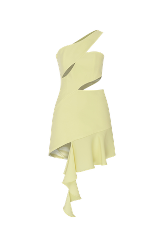 Aria - One-Shoulder Mini Dress With Flounced Panel - ILA - Modalova