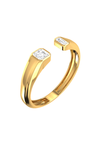 Double Emerald Signet Ring - Rêver - Modalova