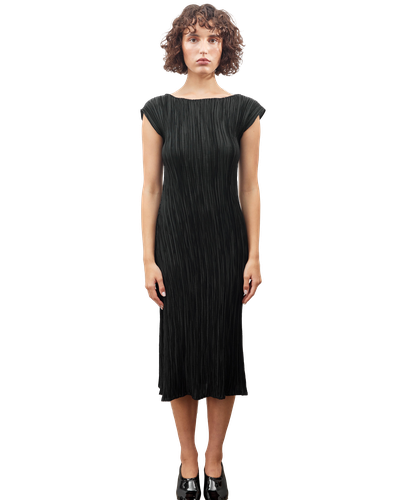 H-line sleeveless midi pleated DRESS - Tamar Keburia - Modalova