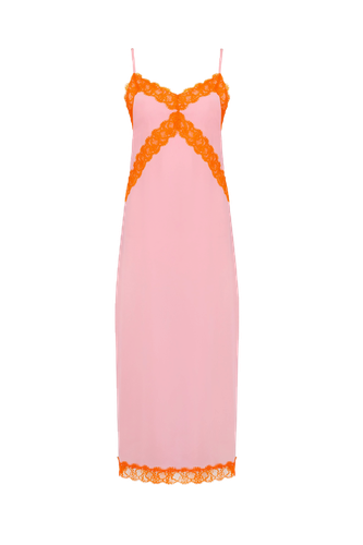 Crepe de chine silk dress in Candy - JAAF - Modalova