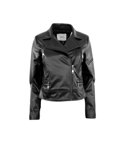 Hera Vegan Leather Biker Jacket - THEO the label - Modalova