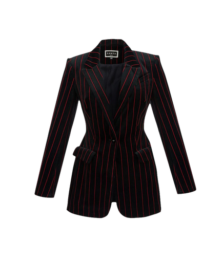 Black red lines velvet Jacket - Santa Brands - Modalova