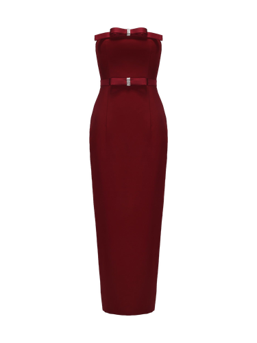 Demi Bow Dress (Red) - Nana Jacqueline - Modalova