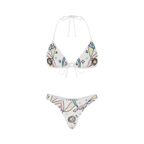 Simmi Elegant Sequin White Bikini - Oceanus Swimwear - Modalova