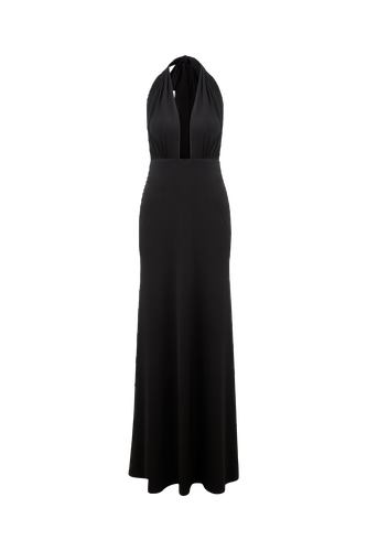 Ines Jersey Long Dress in Noire - Nazli Ceren - Modalova