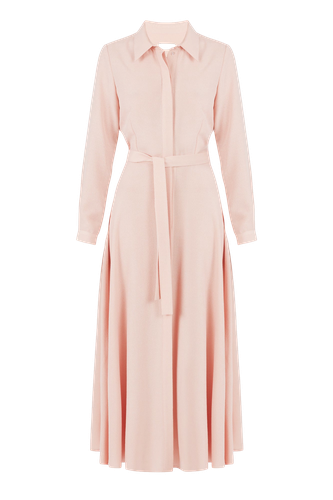ITANA pastel pink midi shirt dress - UNDRESS - Modalova