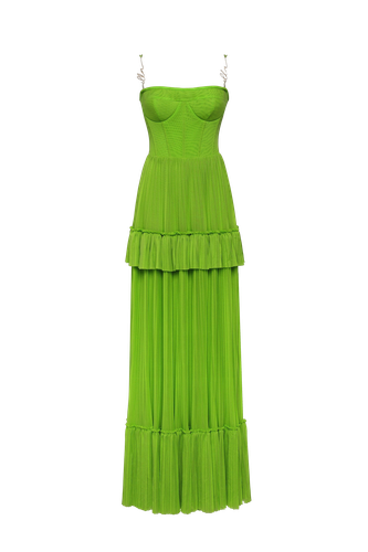 Spaghetti strap pleated maxi dress, Garden of Eden - XXS - Maxi dresses - Milla - Modalova
