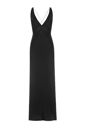 Maxi Silk Dress - A.M.G - Modalova