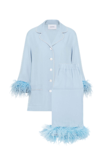 Party Pajamas Set With Detachable Feathers In Light Blue - Sleeper - Modalova