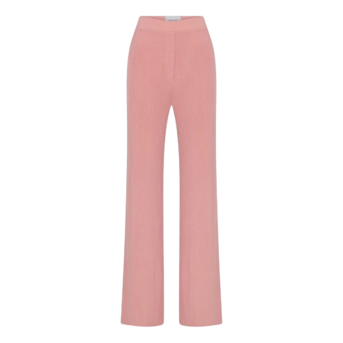 Orvell Knitted Pants In Soft Pink - Nazli Ceren - Modalova