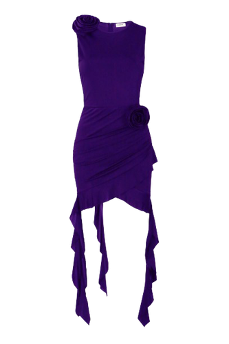 Shelley Purple Ruffled Flower Dress - Lora Istanbul - Modalova