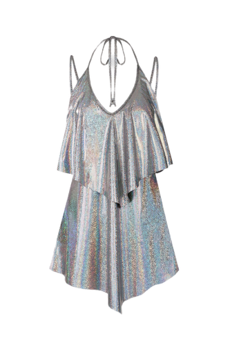 Alice Disco Silver Dress - Lora Istanbul - Modalova