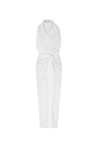 Aries - Satin Midi Dress With Open Back - ILA - Modalova