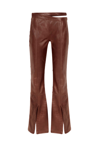 Brown Leather Pants - F.ILKK - Modalova