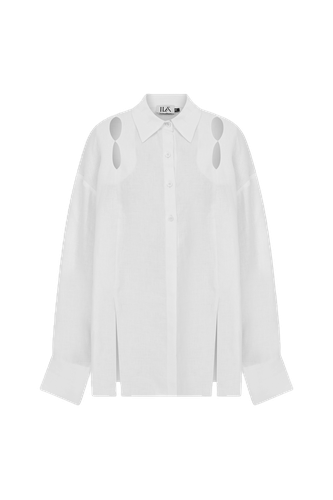 Alda - Linen Shirt With Cut Out Details - ILA - Modalova