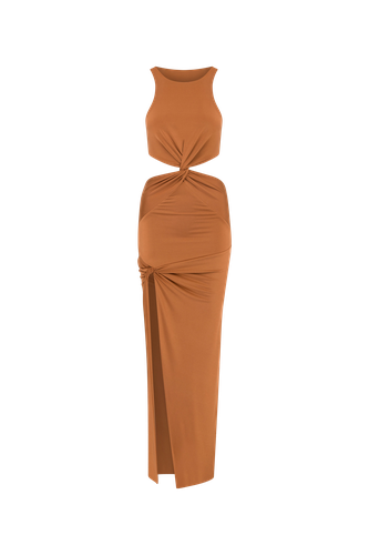 Satya - Halter Neck Jersey Dress With Twist Details - ILA - Modalova