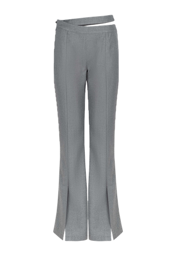 Grey Cutout Pants - F.ILKK - Modalova
