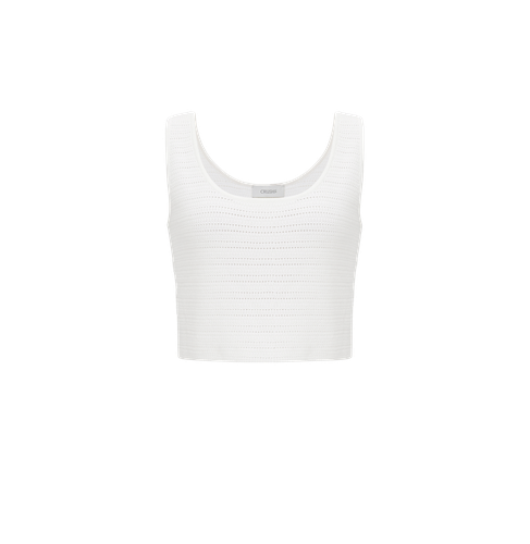 SILK WOOL BLEND POINTELLE-KNIT TANK TOP - XS - Tops - CRUSH Collection - Modalova