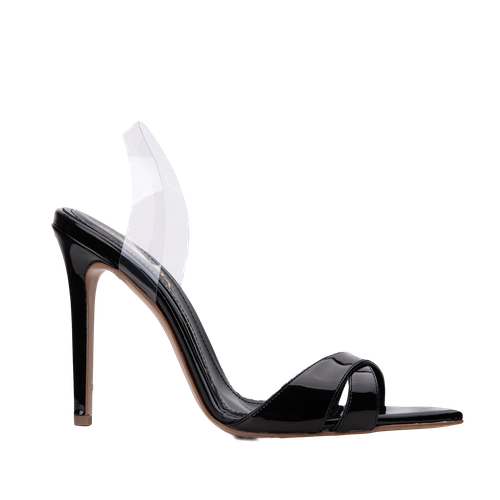 Thea Black Patent Leather Sandals - Ginissima - Modalova